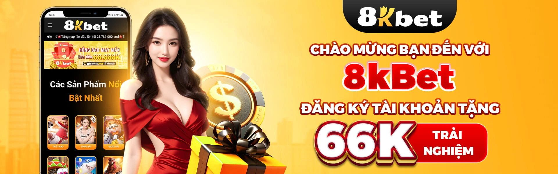 Banner 8KBet về ưu đãi và nhắc nhở trách nhiệm